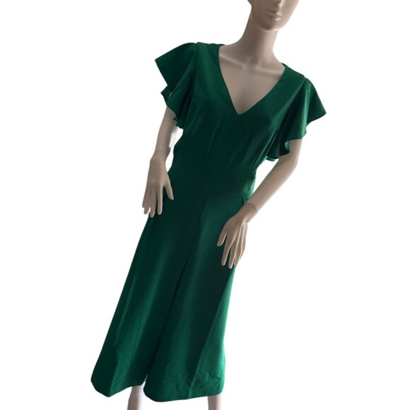 Eliza J NWT Kelly Green Jumpsuit Size 16 - Picture 1 of 5